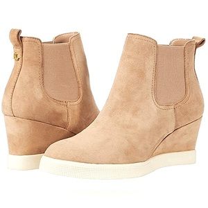 LAUREN By Ralph Lauren Reade Suede Wedge Sneakers, Women’s Size 8